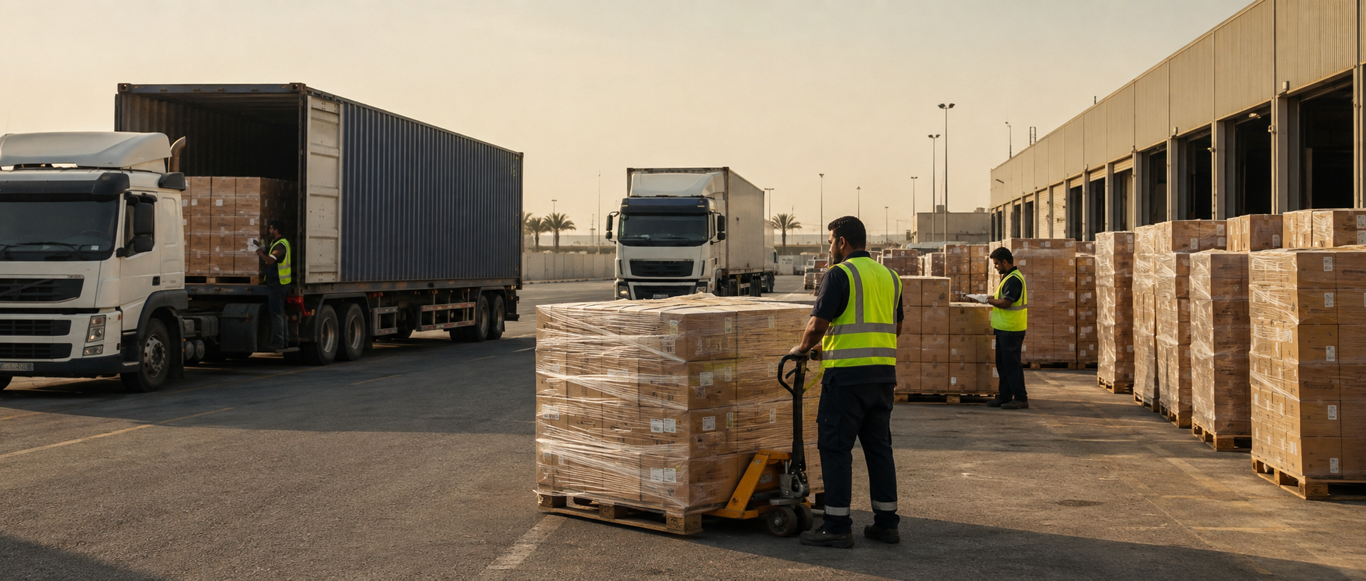 Regional logistics professionals working together